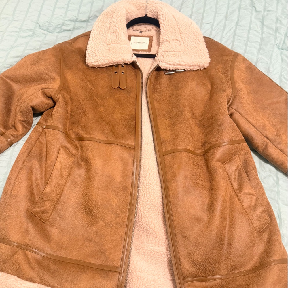 Lucky Brand Women's Faux-Shearling Zip-Front Coat NWOT SIZE XL - Picture 12 of 16